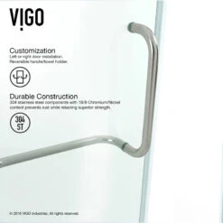 VIGO Piedmont 34"x34" Frameless Neo-Angle 3/8" Shower, Without Base, Brushed Nic -Warm Bathroom a431300a0f5b3f3d 9461 w800 h800 b0 p0