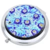 GlassOfVenice Murano Glass Millefiori Folding Compact Mirror - Aqua Blue
