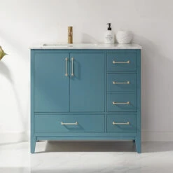 Sutton Royal Green Bathroom Vanity Set, 36", Without Mirror