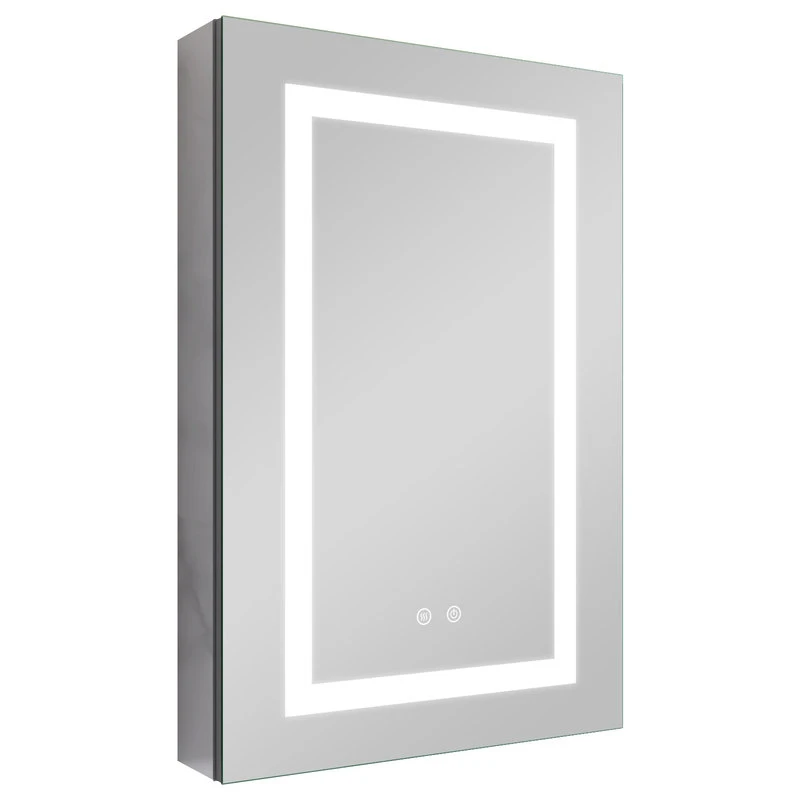 Recessed/Surface LED Light Mirror Medicine Cabinet Defogger, 20"x30" Left Hinge 11 Recessed/Surface LED Light Mirror Medicine Cabinet Defogger, 20"x30" Left Hinge - Image 11
