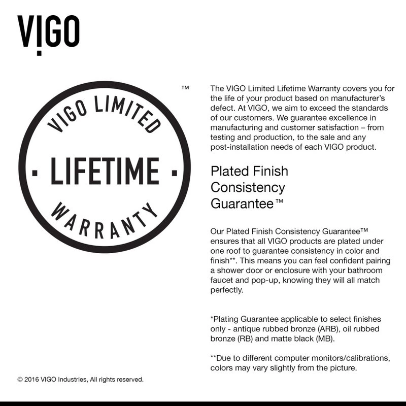 VIGO 64x74 Elan Frameless Sliding Shower Door, Chrome 14 VIGO 64x74 Elan Frameless Sliding Shower Door, Chrome - Image 14