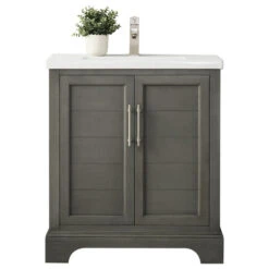 Vanity Art 30" Single Sink Bathroom Vanity With Ceramic Sink & Top