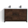 MOD 60" Double Sink Free Standing Vanity, Rosewood