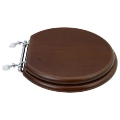 Solid Wood Dark Oak Toilet Round Seat With Chrome Hinge 13 Solid Wood Dark Oak Toilet Round Seat With Chrome Hinge -Warm Bathroom a7d106630e179a86 7918 w800 h800 b1 p0