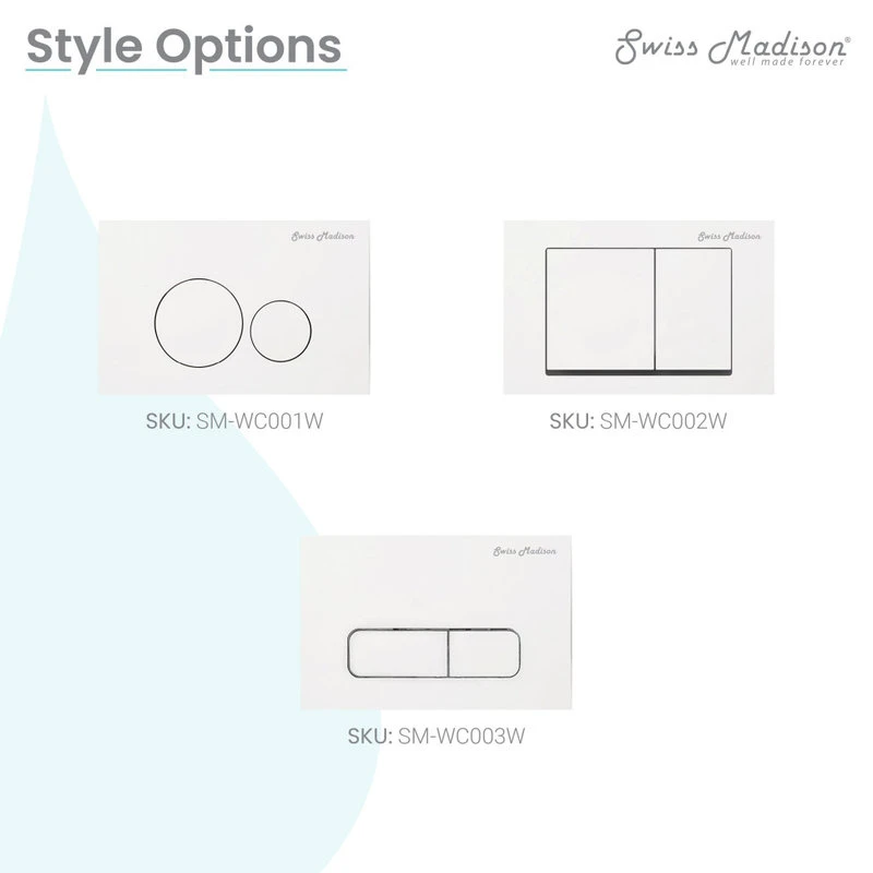 Dual Button Actuator Plate, White 3 Dual Button Actuator Plate, White - Image 3