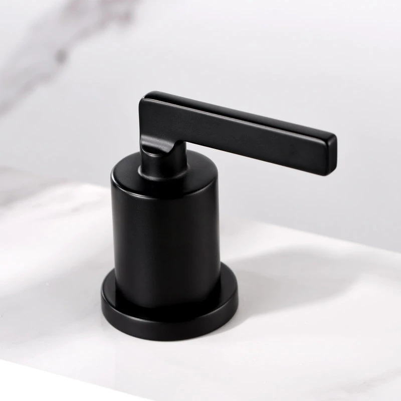 Luxier WSP04-T 2-Handle Widespread Bathroom Faucet With Drain, Matte Black 8 Luxier WSP04-T 2-Handle Widespread Bathroom Faucet With Drain, Matte Black - Image 8