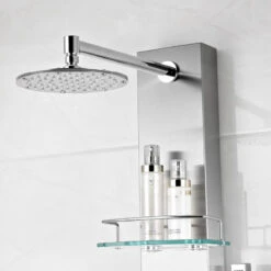 ANZZI Pioneer 44" Full Body Shower Panel, Brushed Steel -Warm Bathroom a8011d540d8a8b1a 2030 w800 h800 b0 p0