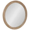 Mansell Wood Framed Wall Mirror, Brown 28 Diameter