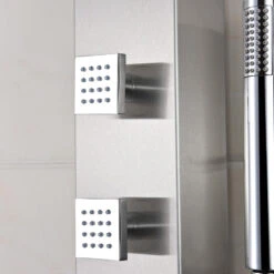 ANZZI Sans 40" Full Body Shower Panel System With Heavy Rain Shower, Nickel -Warm Bathroom a9211c4903348a81 8008 w800 h800 b0 p0