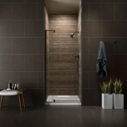 Kohler K-707510-L Revel 70"High X 31-1/8-36"W Pivot Frameless - Anodized Dark