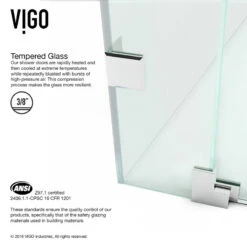 VIGO Pirouette Frameless Shower Door, 42", Chrome 23 VIGO Pirouette Frameless Shower Door, 42", Chrome -Warm Bathroom a941168d0f5a4bcb 9284 w800 h800 b0 p0