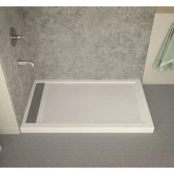ANZZI Field 36 In. X 60 In. Double Threshold Shower Base In White -Warm Bathroom a94125e40c65ed69 2762 w800 h800 b0 p0