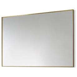 Sassi Rectangle Bathroom/Vanity Aluminum Framed Wall Mirror, Brushed Gold, 48" -Warm Bathroom a9715e5f028610d4 4762 w800 h800 b1 p0