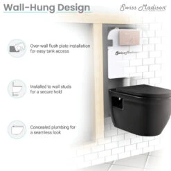 Ivy Wall Hung Elongated Toilet Bowl 0.8/1.28 GPF Dual Flush, Matte Black 23 Ivy Wall Hung Elongated Toilet Bowl 0.8/1.28 GPF Dual Flush, Matte Black -Warm Bathroom a981397a01df05bc 6226 w800 h800 b1 p0