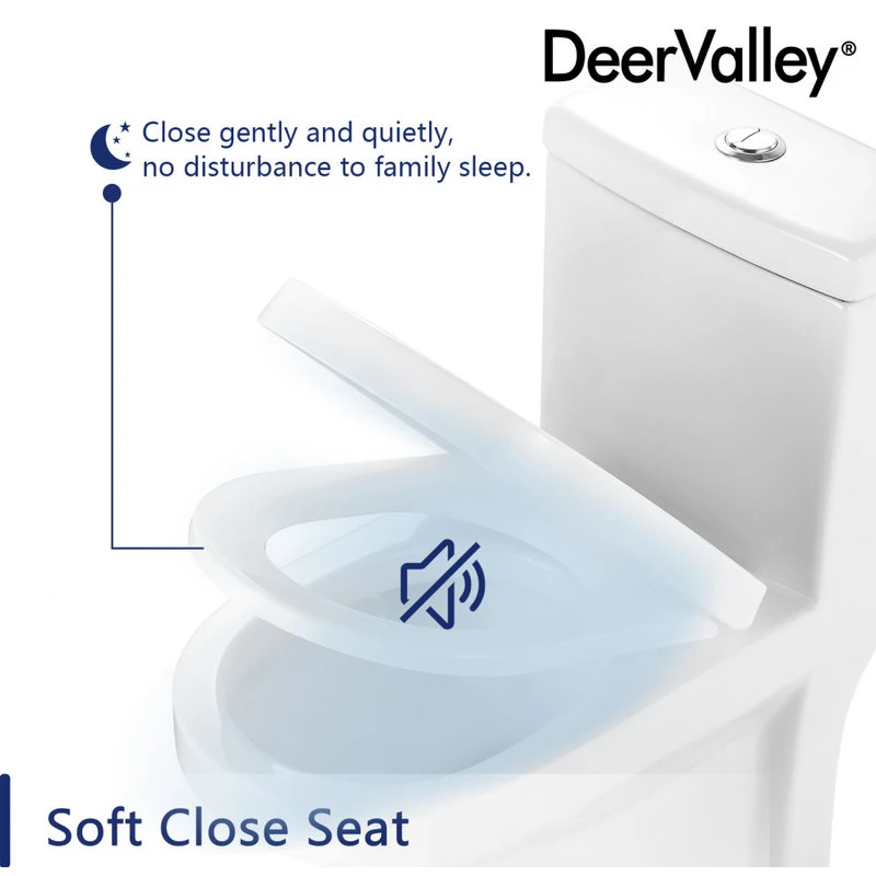 Small Compact Toilet Tiny One-Piece Elongated Toilet, Dual Flush, 0.8/1.28 GPF 9 Small Compact Toilet Tiny One-Piece Elongated Toilet, Dual Flush, 0.8/1.28 GPF - Image 9