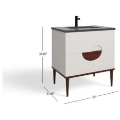 Rhonda Bath Vanity, Beige, 30", Single Sink, Freestanding -Warm Bathroom a9e15ebc03472981 3346 w800 h800 b1 p0