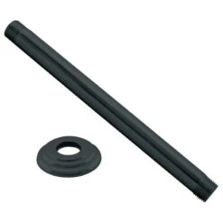 1/2" Ips X 6" Ceiling Mounted Shower Arm With Flange In Powder Coated Flat Black