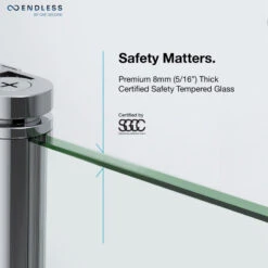 Endless TA1383251 Tampa Corner And Base 72" W X 74 3/4" H SN -Warm Bathroom aa4112b1009afff0 1741 w800 h800 b0 p0