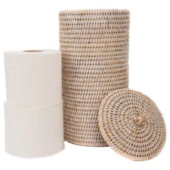 Artifacts Rattan Double Toilet Roll Holder, White Wash -Warm Bathroom aa91c3ea0d378a86 5638 w800 h800 b1 p0