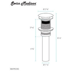 Swiss Madison Residential Pop Up Sink Drain 1.75 In Gold 5 Swiss Madison Residential Pop Up Sink Drain 1.75 In Gold -Warm Bathroom ab0187170086f87e 8384 w800 h800 b1 p0