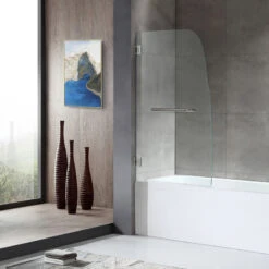 ANZZI Grand Series 34" X 58" Frameless Hinged Tub Door, Polished Chrome -Warm Bathroom aba1d14b003557f6 8918 w800 h800 b0 p0