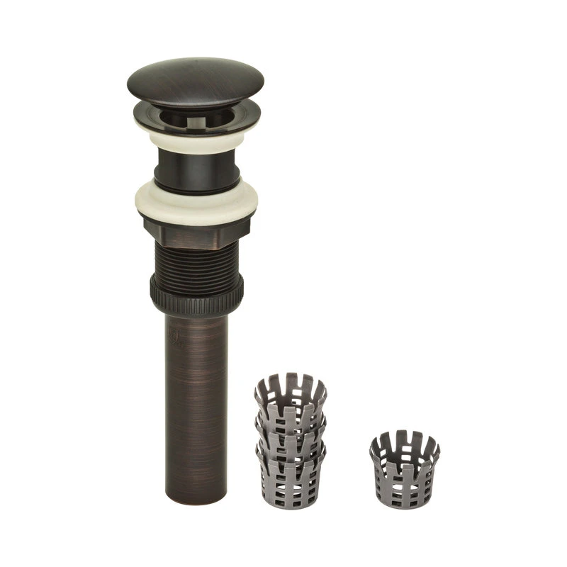 DecoDRAIN Hair Catcher PopUp Sink Drain No Overflow Jumbo Cap, Oil Rubbed Bronze 1 DecoDRAIN Hair Catcher PopUp Sink Drain No Overflow Jumbo Cap, Oil Rubbed Bronze