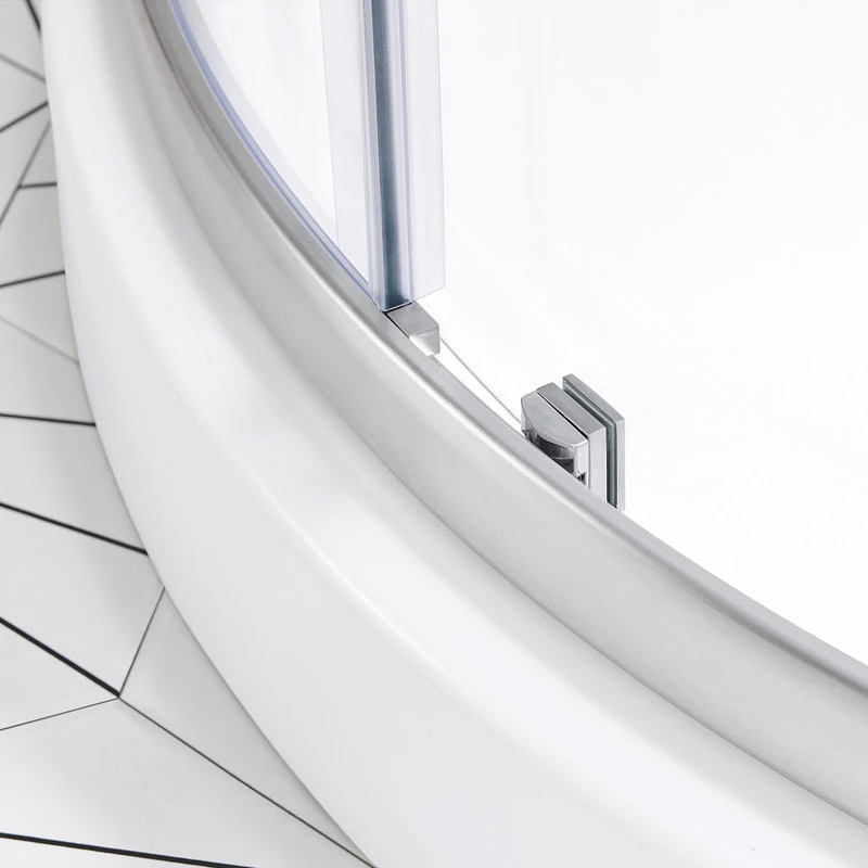 Ove Decors Breeze 34 Shower Kit, Clear Glass Panels And Base, Satin Nickel 6 Ove Decors Breeze 34 Shower Kit, Clear Glass Panels And Base, Satin Nickel - Image 6