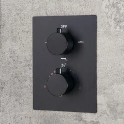 2-Function Thermostatic Shower System With Square Rain Shower And Hand Shower, 2 -Warm Bathroom ad61b3690f97dee8 7969 w800 h800 b0 p0