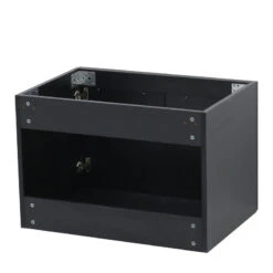 24" Wall Mount Vanity, White Stone Countertop, Black -Warm Bathroom ad8179420cfeca3f 1152 w800 h800 b1 p0