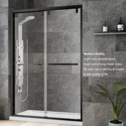 Brescia 60" W X 76" H Double Sliding Framed Shower Door, Polished Chrome -Warm Bathroom adc19110009c455b 3870 w800 h800 b0 p0