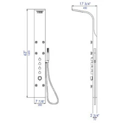 Alfi Brand Absp40 Stainless Steel Shower Panel With 6 Body Sprays -Warm Bathroom ae01d0d30c534033 5469 w800 h800 b1 p0