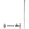 Toilet Kit - 1/2" Ips X 3/8" Od X 20" Flat Head In Polished Nickel