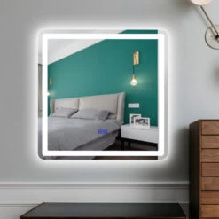 CHLOE Lighting LUMINOSITY Square TouchScreen LED Mirror 29 CHLOE Lighting LUMINOSITY Square TouchScreen LED Mirror -Warm Bathroom af413c3e0fdd3ffd 5600 w800 h800 b0 p0