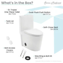 St. Tropez Elongated Toilet, Dual Flush, Glossy White 27 St. Tropez Elongated Toilet, Dual Flush, Glossy White -Warm Bathroom b0d1338e0283d307 2880 w800 h800 b1 p0