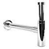 Plumbing Accessories Durable Round Brass Sink P-Trap, Chrome