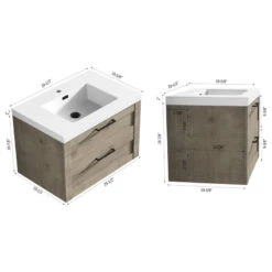 The Cosmo Wall Mounted Modern Bathroom Vanity, Eve, 30" 21 The Cosmo Wall Mounted Modern Bathroom Vanity, Eve, 30" -Warm Bathroom b10145be0241f8e5 0973 w800 h800 b1 p0