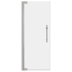 LessCare ULTRA-G Pivot Clear Glass Pivot Shower Doors, Brushed Nickel, 34-35"x72"