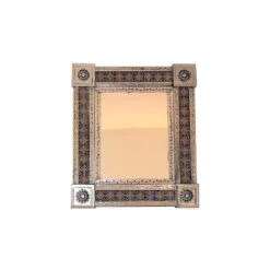 Silver Dolores Tile Talavera Tin Mirror