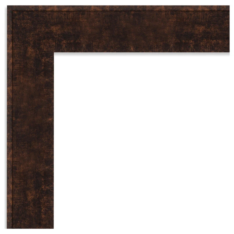 William Mottled Bronze Narrow Non-Beveled Bathroom Wall Mirror - 22 X 28 In. 3 William Mottled Bronze Narrow Non-Beveled Bathroom Wall Mirror - 22 X 28 In. - Image 3