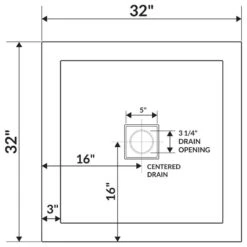 LessCare 32"x32" Right Double Threshold Shower Pan Base Wall Corner Center Drain -Warm Bathroom b3e15d0a0a99bcbb 4764 w800 h800 b1 p0