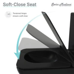 Carre One Piece Square Toilet Dual Flush, Matte Black, 0.8/1.28 Gpf -Warm Bathroom b4119e9400f6d722 6113 w800 h800 b0 p0