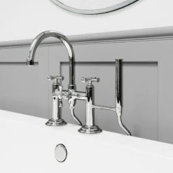 Pfister LG6-3TB Tisbury Wall Mounted Tub Filler - Polished Nickel -Warm Bathroom b4615e110d270377 0275 w800 h800 b0 p0