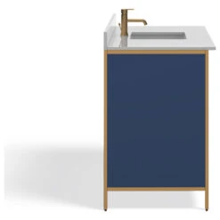 The Everleigh Bathroom Vanity, Single Sink, 48", Royal Blue, Freestanding -Warm Bathroom b471cb9b03c886c3 6354 w800 h800 b1 p0