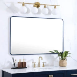 Ellis Soft Corner Metal Rectangular Mirror, Blue, 30"x48" -Warm Bathroom b541f99e00958f73 0499 w800 h800 b0 p0