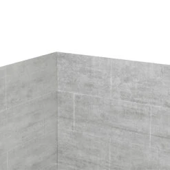 Ove Decors Misty 48x32" Solid Surface Alcove Shower Wall, Gray Tiles -Warm Bathroom b5a1bbc301116c02 1375 w800 h800 b0 p0
