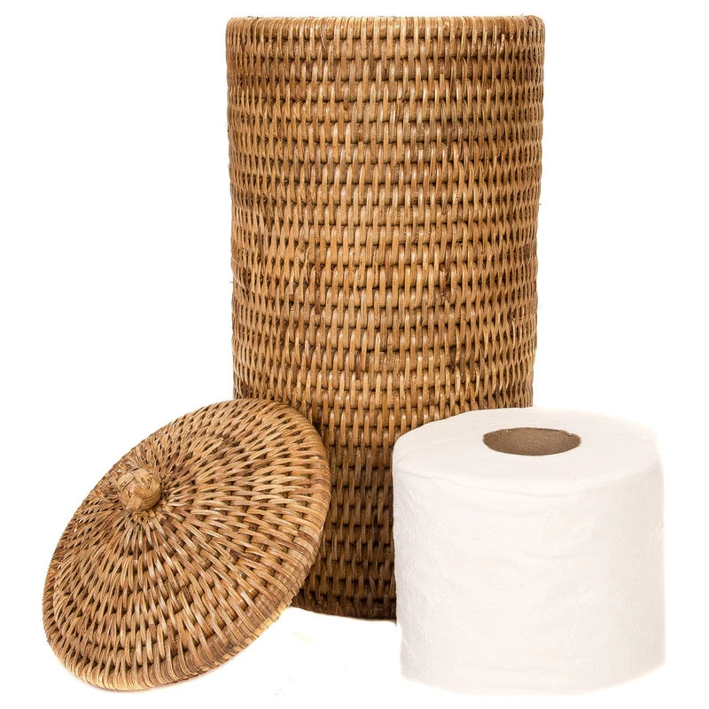 Artifacts Rattan Double Toilet Roll Holder, Honey Brown 5 Artifacts Rattan Double Toilet Roll Holder, Honey Brown - Image 5
