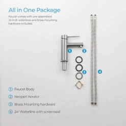 Circular X Brass Single Hole Bathroom Faucet KBF1010, Brush Nickel, With Drain -Warm Bathroom b601d81b0f1c5322 4296 w800 h800 b0 p0