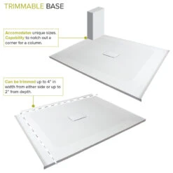 Transolid 79-in L X 40-in W Zero Threshold Center Drain Shower Base, White -Warm Bathroom b621bc870f720618 0832 w800 h800 b1 p0