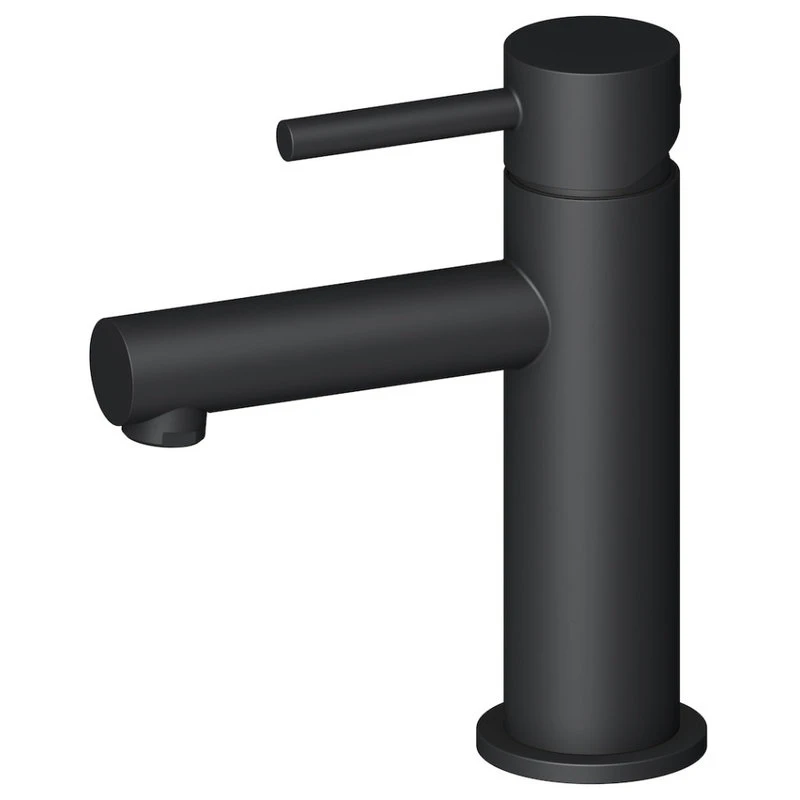 Blossom Brass Round Single Handle Bathroom Vanity Sink Faucet, Matte Black 1 Blossom Brass Round Single Handle Bathroom Vanity Sink Faucet, Matte Black