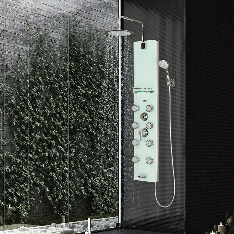 Lahaina ShowerSpa White Glass Shower Panel 4 Lahaina ShowerSpa White Glass Shower Panel - Image 4